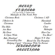 CD graphics for Merry Fl!pness/Zekesong's Greetings